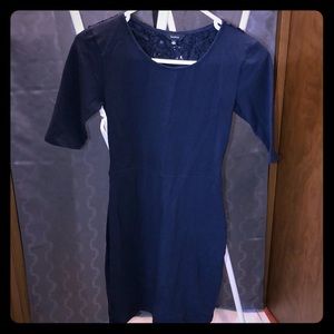 Talula navy blue dress with laced cross back